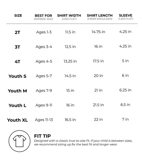 Classic Fit Size Chart