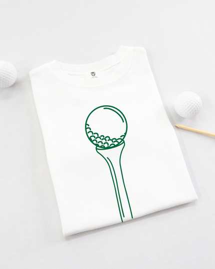 Golf Tee and Ball Ultra Soft Youth Golf T-Shirt - Green