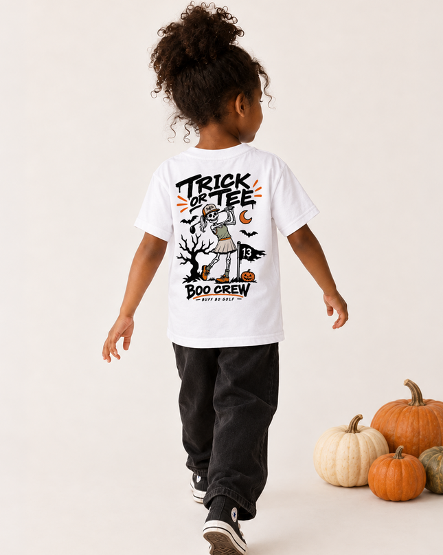 Trick or Tee Halloween Skeleton Girl Ultra Soft Youth T-Shirt
