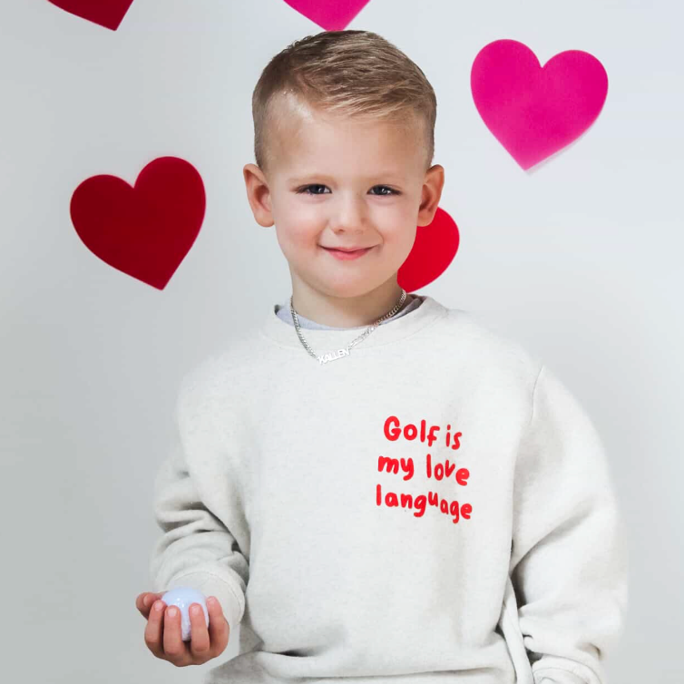 Golf Is My Love Language Youth Sweatshirt