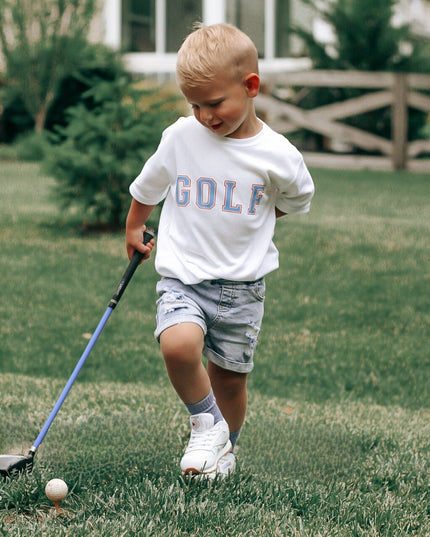 Red and Blue Golf Ultra Soft Toddler Youth T-Shirt