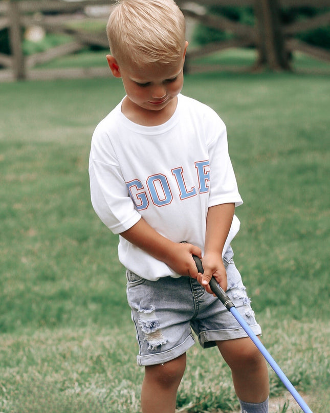 Red and Blue Golf Ultra Soft Toddler Youth T-Shirt