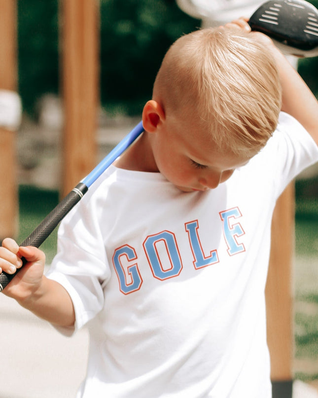 Red and Blue Golf Ultra Soft Toddler Youth T-Shirt