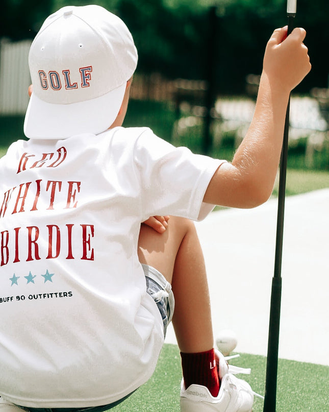 Red, White and Birdie Golf Themed Toddler Youth T-Shirt