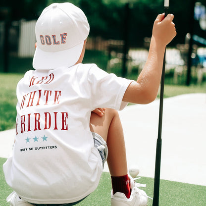 Red, White and Birdie Golf Themed Toddler Youth T-Shirt